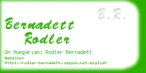 bernadett rodler business card